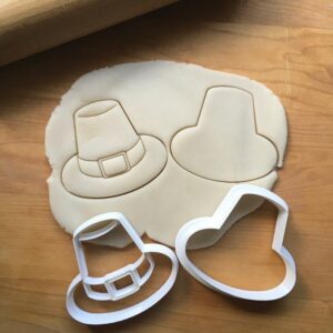 Set of 2 Pilgrim Hat Cookie Cutters, Suitable Size for Thanksgiving Cookies, Fall Baking, Made in India