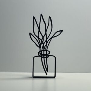 Minimalist Snake Plant Line Art Sculpture India Statue Decorative Shelf Art for Home or Office Abstract Modern Decor Unique Gift for Nature and Plant Art Fans