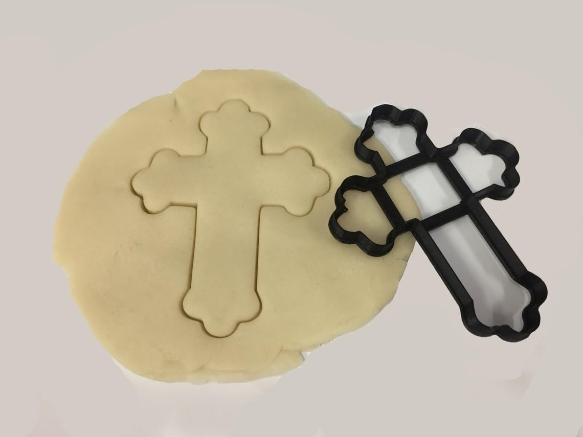 Stylized Cross Cookie Fondant Clay Cutter for Baptism Confirmation Religious Celebrations Cake Decorating Craft Projects Dough Modeling Faith-Based Party Themes India Cookie - Image 5