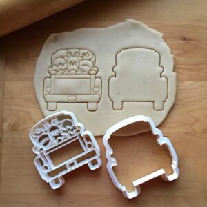 Set of 2 Easter Bunny Pickup Truck Tailgate Cookie Cutters, Suitable Size – Perfect for Easter & Spring Celebrations – Made in India