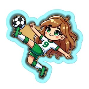 Black Soccer Girl Bicycle Kick Cookie Cutter Stamp Stencil Baking Tool for Cookies Fondant Pastry Biscuits Sandwiches Desserts Party Sports Theme Baking Decoration Kitchen Accessories