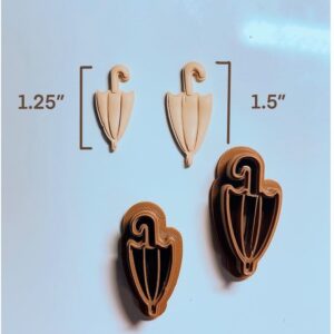 Umbrella Polymer Clay Earring Cutter India Cookie Hand Clay Cutter Mold Tool for Jewelry Making Biscuit Fondant Cutter DIY Crafts Rainy Day Accessories Creative Craft Tool