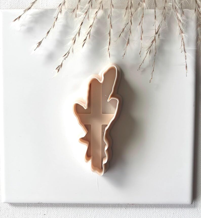 Lavender Cookie Cutter Trendy Floral Clay Cutter Large Cookie Polymer Clay Cutter for Botanical Clay Projects Fondant Baking Decoration and DIY Flower Themed Craft Accessories