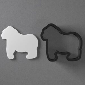 Gorilla Animal Shape Polymer Clay Cutter With Sharp Tapered Edge Jewelry Earring Making Tool For Mini Studs Pendant Set Clay Mold Cookie Cutter For Wildlife Jungle Zoo Craft Projects