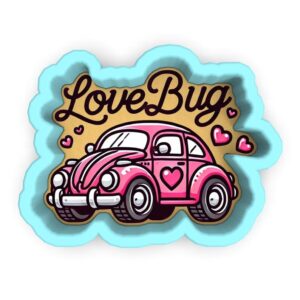 Black Love Bug Cookie Cutter Stamp Stencil Baking Tool for Romantic, Valentine�s Day, Birthday, Party, Holiday Theme Cookies Fondant Pastry Biscuits Sandwiches Desserts Kitchen Accessor