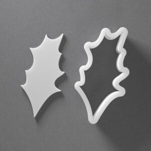 Black Holly Leaf Cookie Cutter Christmas Decoration Shape for Baking Fondant Biscuit Clay Jewelry Earrings Craft Tool Mirrored Pair Set Reusable Kitchen Party Decor Gift
