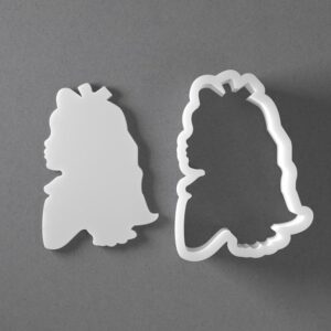Black cookie Alice In Wonderland Cookie Cutter Mini To Large Storybook Character Shape Polymer Clay Jewelry And Earring Cutter Tool Mirrored Pair Set For Crafting Baking DIY Projects
