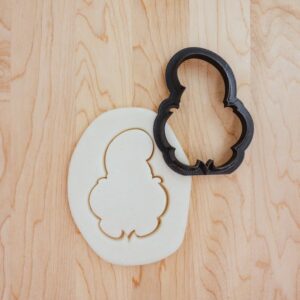 Valentine Gnome with Heart Outline Cookie Cutter, Fondant, Clay Cutter Plaque - India Cookie for Baking, Crafting, and Decorating Valentines Day Treats