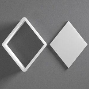 Black Rhombus Cookie Cutter Mini To Large cookie Rectangle Shape Polymer Clay Jewelry And Earring Cutter Tool Mirrored Pair Set For Geometric Crafting Baking And DIY Projects
