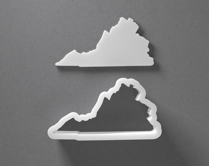 Black cookie Virginia State Cookie Cutter india Outline Shape for Polymer Clay Jewelry Earrings Biscuit Fondant Craft Tool Mirrored Pair Suitable for Mini Medium Large Use - Image 2
