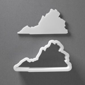 Black cookie Virginia State Cookie Cutter india Outline Shape for Polymer Clay Jewelry Earrings Biscuit Fondant Craft Tool Mirrored Pair Suitable for Mini Medium Large Use
