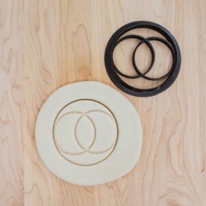 Vesica Piscis Venn Diagram Cookie Fondant Clay Cutter for Baking Educational Craft Projects Dough Modeling Math Geometry Symbol Theme Party Tools India Cookie