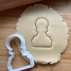 Pawn Chess Piece Cookie Cutter Cookie - Suitable Size - Choose Standard or Dishwasher Safe - Made in India - Chess-Themed Mold for Baking, Game Night Treats & Creative Activities