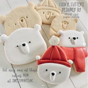 Set of 3 Cookie Cute Bear Cookie Cutters for Animal Theme Baking, Kids Birthday Party, Baby Shower, Sandwich and Fondant Use, Suitable Size, Made in India