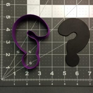 Black Cookie Question Mark Cookie Cutter for Baking Biscuits Sandwiches Fondant Pancakes Cake Decoration Learning Theme Party Supplies Kitchen Pastry Mold Tool for Crafts and Classroom