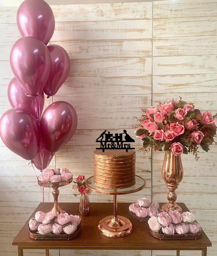 Puzzle Wedding Cake Topper | Funny Mr & Mrs Puzzle Theme Cake Decoration for Bridal Shower, Wedding, Engagement, Anniversary Party | Unique Couple Cake Topper for Celebration Decor (6 inch) - Image 6