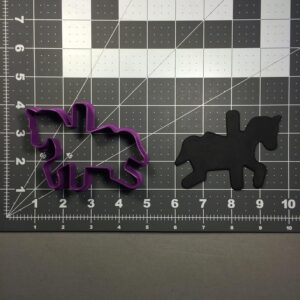 Carousel Horse Black Cookie Cutter for Circus Theme Party Decorations Baking Tool for Shaping Animal Cookies Fondant Clay Crafts Vintage Horse Cake Toppers and Carnival Birthday Events