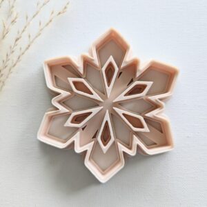 Snowflake Imprint Cookie Cutter for Christmas Baking and Clay Crafts Large Ornament Shape Cutter for Fondant Polymer Clay Holiday Decorations and Gifts Made in India Cookie