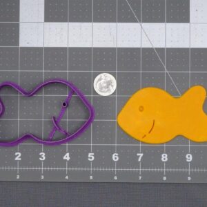 Black Goldfish Cracker 266-M002 Cookie Cutter Cookie Fish Shape Mold for Ocean Theme Baking Snacks Kids Party Food DIY Craft Projects Aquarium Cookies and Educational Activities