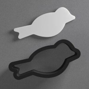 Stylized Bird Shape Cookie Polymer Clay Cutter with Sharp Tapered Edge for Jewelry Making, Mini Stud Earrings, Pendant Sets, Earring Craft Tool, Cookie Cutter for Clay and Dough