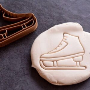 Ice Skating Cookie Cutter Hockey Fans - Perfect Baking Ice Skating and Hockey-Themed Cookies, Winter Sports Party Treats, Festive Baking Tools, Unique Hockey Gifts, and Kitchen Accessories