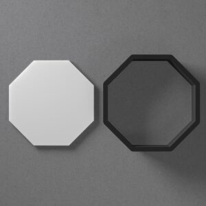 Octagon Polymer Clay Cutter Sharp Tapered Edge for Earrings Jewelry Making Tool Mini Studs Pendant Set Eight Sided Geometric Shape Cookie Cutter for DIY Clay Craft and Jewelry Art
