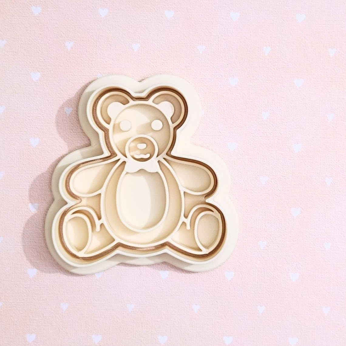 Teddy Bear Cookie Cutter Set for Cute Baby Shower Birthday Party Baking Sugar Cookie Dough Fondant Biscuit Pastry Decoration Sweet Teddy Shaped Treats for Kids Cupcakes and Crafts