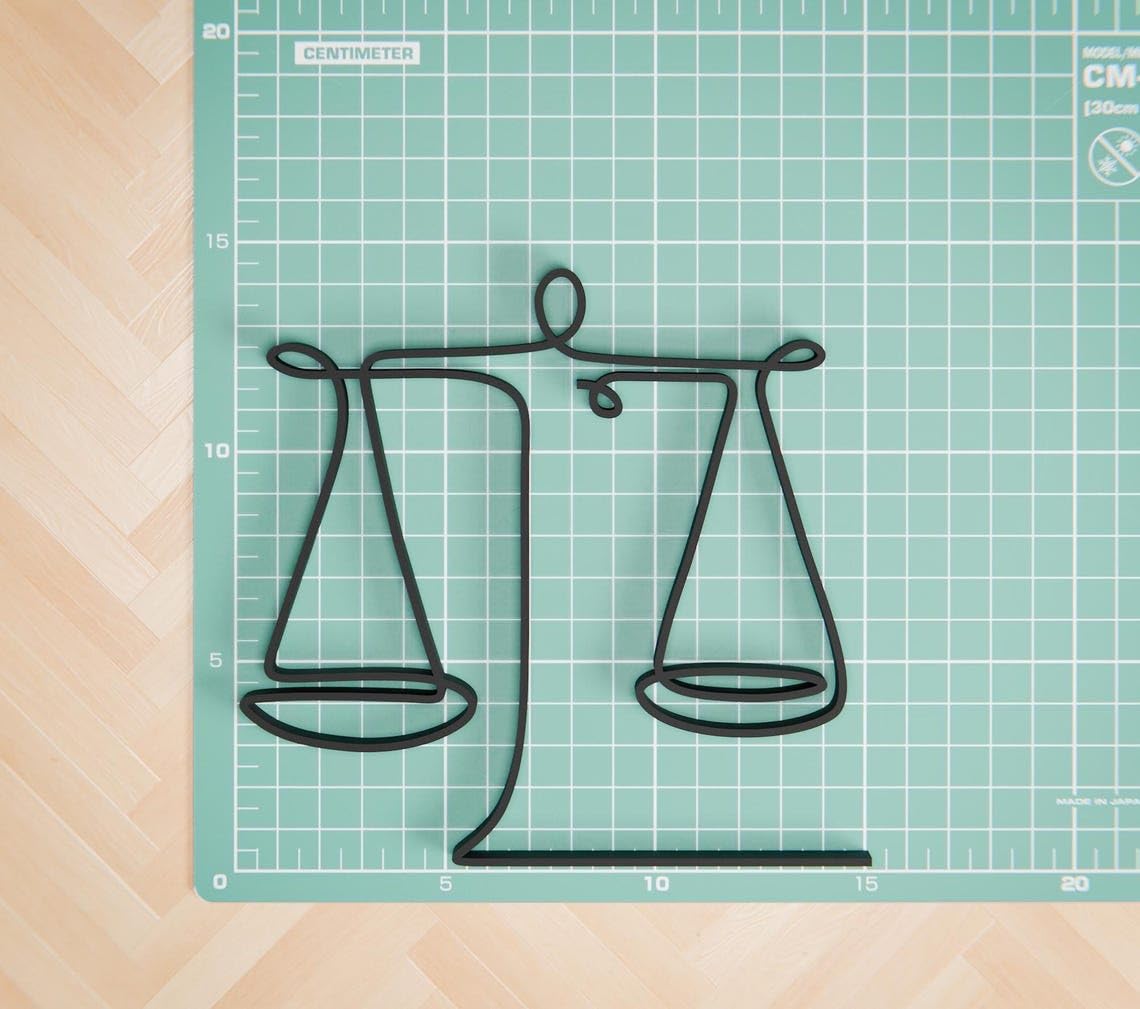Personalized Libra Minimal Line Art Figure Plastic Name Zodiac Balance Decor Gift for Desk Shelf Home Office Modern Interior Art Display India - Image 4