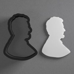 President Abraham Lincoln Head Silhouette Cookie Polymer Clay Cutter with Sharp Tapered Edge for Jewelry Making, Mini Stud Earrings, Pendant Sets, Earring Craft Tool, Cookie Cutter