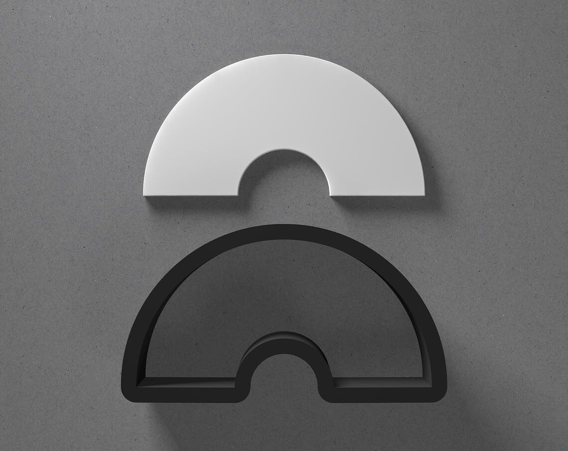 Rainbow Arch Clay Cutter for Earrings and Jewelry Making Sharp Tapered Edge Tool for Polymer Clay Mini Studs Pendant Set Crafting Cookie and Fondant Design for Baking or DIY Projects