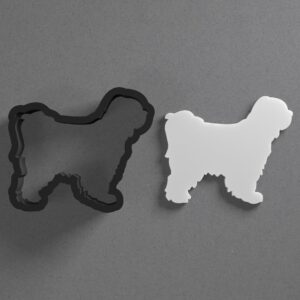 Tibetan Terrier Dog Breed Cookie Polymer Clay Cutter with Sharp Tapered Edge for Jewelry Making, Mini Stud Earrings, Pendant Sets, Earring Crafting Tool, Cookie Cutter for Clay