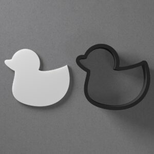 Rubber Duck Toy Shape Polymer Clay Cutter with Sharp Tapered Edge for Clean Cutting, Jewelry and Earring Tool for Mini Studs and Pendant Sets, Cookie Cutter for Bath Toy Theme Crafts in