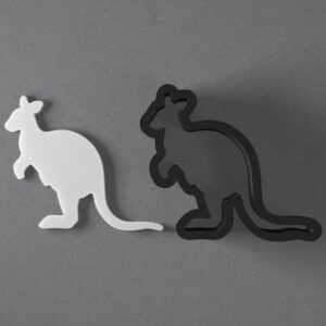 Kangaroo Animal Shape Clay Cutter for Earrings and Jewelry Making Sharp Tapered Edge Tool for Polymer Clay Mini Studs Pendant Set Cookie and Fondant Decorations for Wildlife Australia