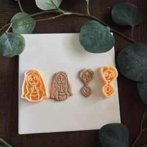 Bride and Groom Halloween Polymer Clay Earring Cutter India Cookie Fall Theme Mold Tool for Jewelry Making Biscuit Fondant Cutter DIY Crafts Spooky Wedding Accessories and Decorations