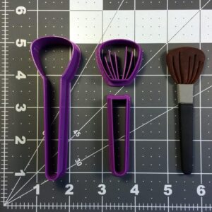 Make Up Brush Black Cookie Cutter Set for Beauty Theme Party Spa Birthday Gift Baking Tool for Shaping Cookies Fondant Clay Crafts and Cosmetic Lover Cake Decorations and Accessories