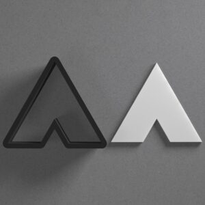 V Shaped Triangle Arch Polymer Clay Cutter Sharp Tapered Edge for Earrings Jewelry Making Tool Mini Studs Pendant Set Angular Curved Geometric Cookie Cutter for DIY Clay Craft Projects