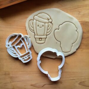 Set of 2 Cookie Christmas Cactus Cookie Cutters Suitable Size Made in India for Holiday Baking Festive Party Cookies Cactus Theme Dessert Moulds Reusable Food Safe Cutters for Kids