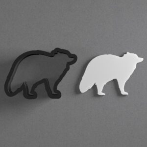 Raccoon Cookie Polymer Clay Cutter with Sharp Tapered Edge for Jewelry Making Mini Studs Pendant Set and Cookie Cutter Versatile Craft Tool for Detailed Animal Clay and Fondant Designs