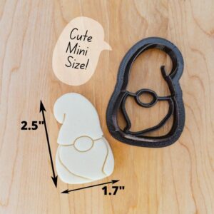 Mini Gnome Christmas Cookie Cutter Cookie for Fondant, Clay, Dough, Gnome Holiday Cookie Cutter, Mini Gnome Cookie for Christmas Platter, Made in India