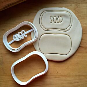 Cookie Set of 2 Bar of Soap Cookie Cutters for Bath & Spa Themed Parties, Soap Birthday, Biscuit, Fondant, Sugar Craft, Clay Modeling, Cupcake Decoration, Homemade Gifts, Made in India