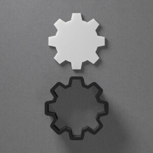 Gear Shape Cookie Polymer Clay Cutter with Sharp Tapered Edge for Jewelry Making Mini Studs Pendant Set and Cookie Cutter Versatile Craft Tool for Detailed Mechanical