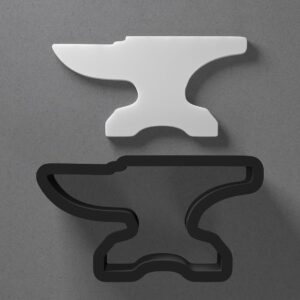 Anvil Blacksmith Shape Polymer Clay Cutter with Sharp Tapered Edge for Clean Cutting, Jewelry and Earring Tool for Mini Studs and Pendant Sets, Cookie Cutter for Forging Craft Theme