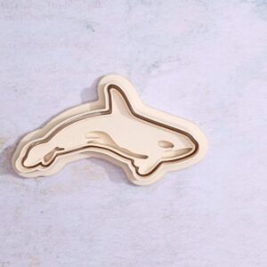 Orca whale cookie cutter set for making shortbread cookies fondant biscuits sugar paste cake decorations ideal for ocean themed baking aquatic parties marine crafts and animal inspired