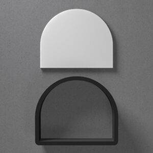 Short Alabaster Window Polymer Clay Cutter Sharp Tapered Edge for Earrings Jewelry Making Tool Mini Studs Pendant Set Small Elegant Arch Window Shape Cookie Cutter for DIY Clay Craft