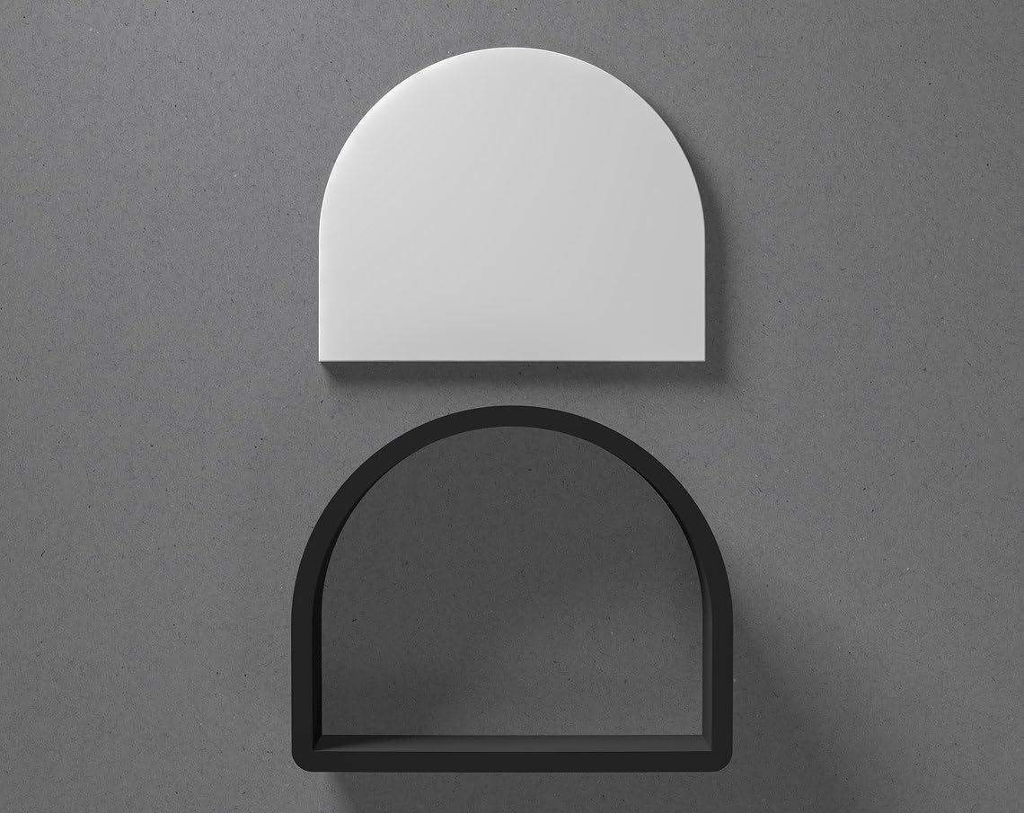 Short Alabaster Window Polymer Clay Cutter Sharp Tapered Edge for Earrings Jewelry Making Tool Mini Studs Pendant Set Small Elegant Arch Window Shape Cookie Cutter for DIY Clay Craft