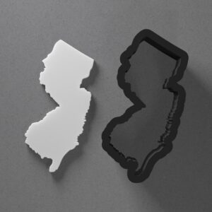 New Jersey State Shape India Cookie Polymer Clay Cutter Sharp Tapered Edge Tool for Jewelry Earring Pendant Making Cookie Fondant Craft DIY Accessories for Artists Geography Projects