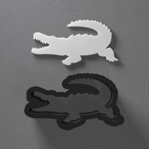 Crocodile Shape Cookie Polymer Clay Cutter with Sharp Tapered Edge for Jewelry Making, Mini Stud Earrings, Pendant Sets, Earring Craft Tool, Cookie Cutter for Clay and Dough Shaping