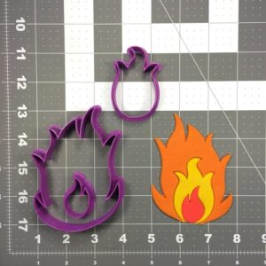 Black Flame 103 Cookie Cutter Set Cookie Fire Shape Mold for Biscuit Fondant Clay Dough Crafts Baking Supplies Campfire Theme Party Favors Firefighter Birthday DIY Art and Decoration