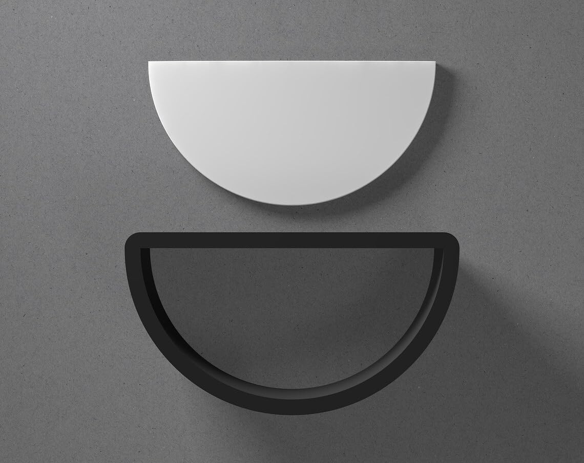 Half Circle Semicircle Shape Clay Cutter for Earrings and Jewelry Making Sharp Tapered Edge Tool for Polymer Clay Mini Studs Pendant Set Cookie and Fondant Decorations for Minimal