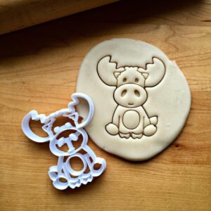 Cookie Baby Moose Cookie Cutter for Baking Biscuits Cake Fondant Decorations Suitable Size Durable Mold Made in India for Wildlife Lovers, Winter Holidays, and Crafting Projects